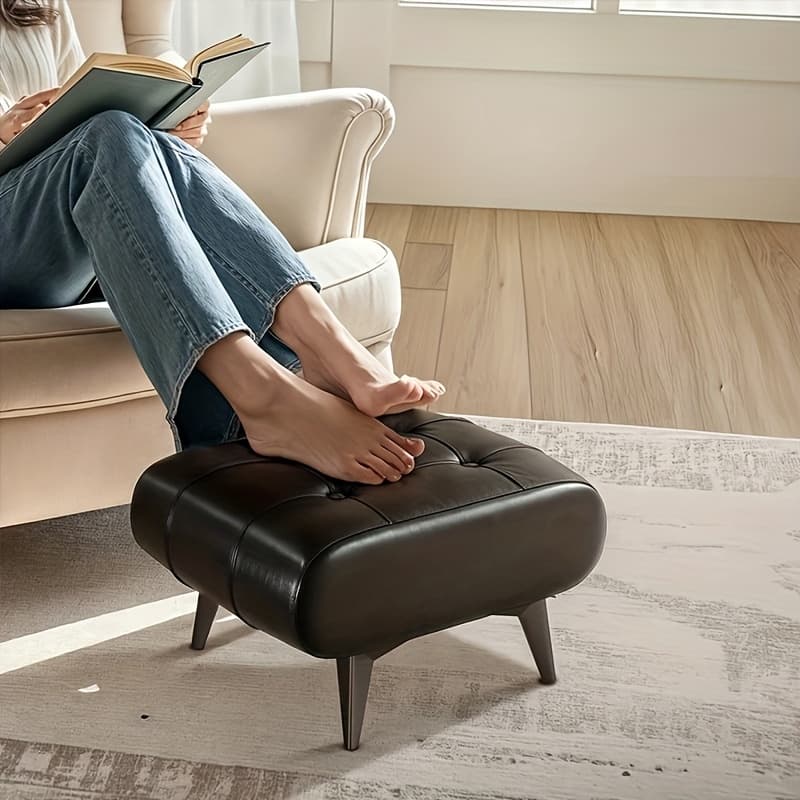 TEMU Room Low Stool Door Handle - Furniture, Artificial Sofa, Footrest, Coffee Table, Small Stool For Changing Shoes, Retro Wax Stool, Minimalist Stool