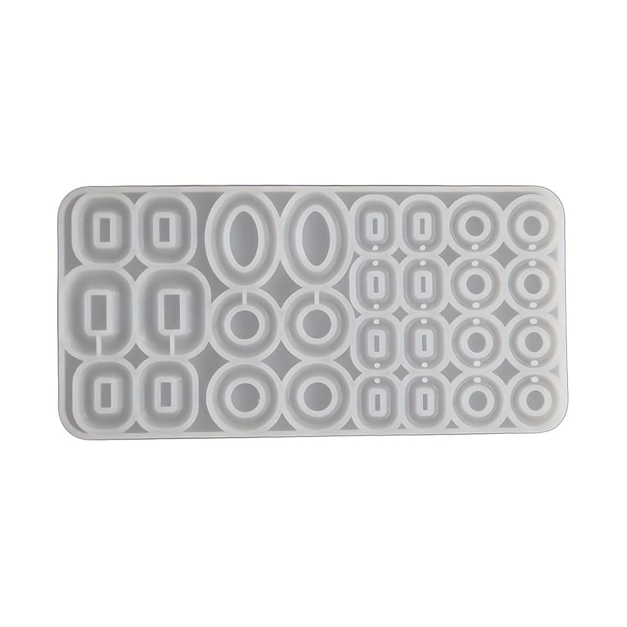 TEMU Diy Multi-ring Random Matching Earring Pendant Silicone Mold / Ring Drop Earrings Handmade Resin Casting Molds