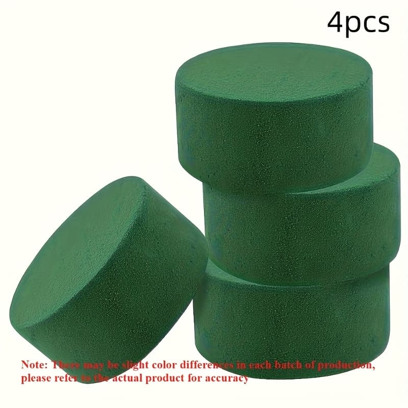 TEMU 6pcs/4pcs ( Cm) Round Flower Foam, Wet Foam, Set Flower Arrangement, Flower Sponge, Wedding Bouquet Party Decoration, Flower Foam Additions