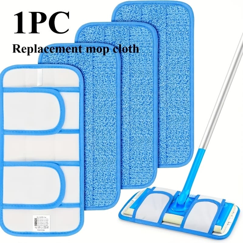 TEMU 1pc Reusable Mop Mat Washable Microfiber , Wet And Dry Replacement Mat For Hardwood, Tile, Vinyl Flooring (1pc Pack), Compatible With Multiple Mops, Wear Resistant Fabric Construction