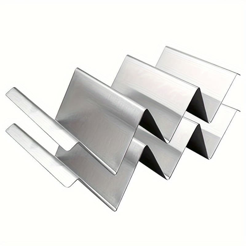 TEMU 2 / 4/8pcs Stainless Steel Taco Holder Messico Taco And Pancake Holder W Tray Fits Taco Pancakes