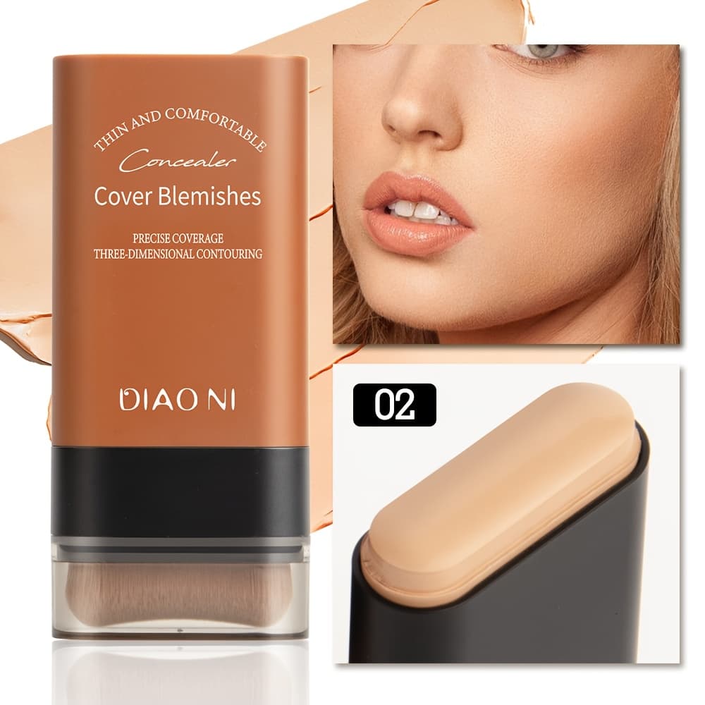 TEMU 5-color Flawless Eraser Foundation Make-up Stick, Moisturizing Light Foundation Make-up Stick, Moisturizing Light Concealer Liquid Foundation, Foundation Make-up Stick, Suitable For Tones