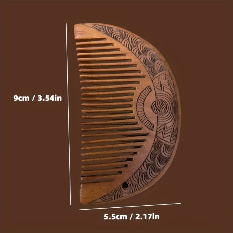 TEMU Natural Wooden Comb - Wide Tooth Hair And Beard Comb, Anti-static, Portable Pocket Size, , Gentle Hair Care, Light Beige, Use - Elegant Wooden Styling Comb, Exquisite , Smooth Feel