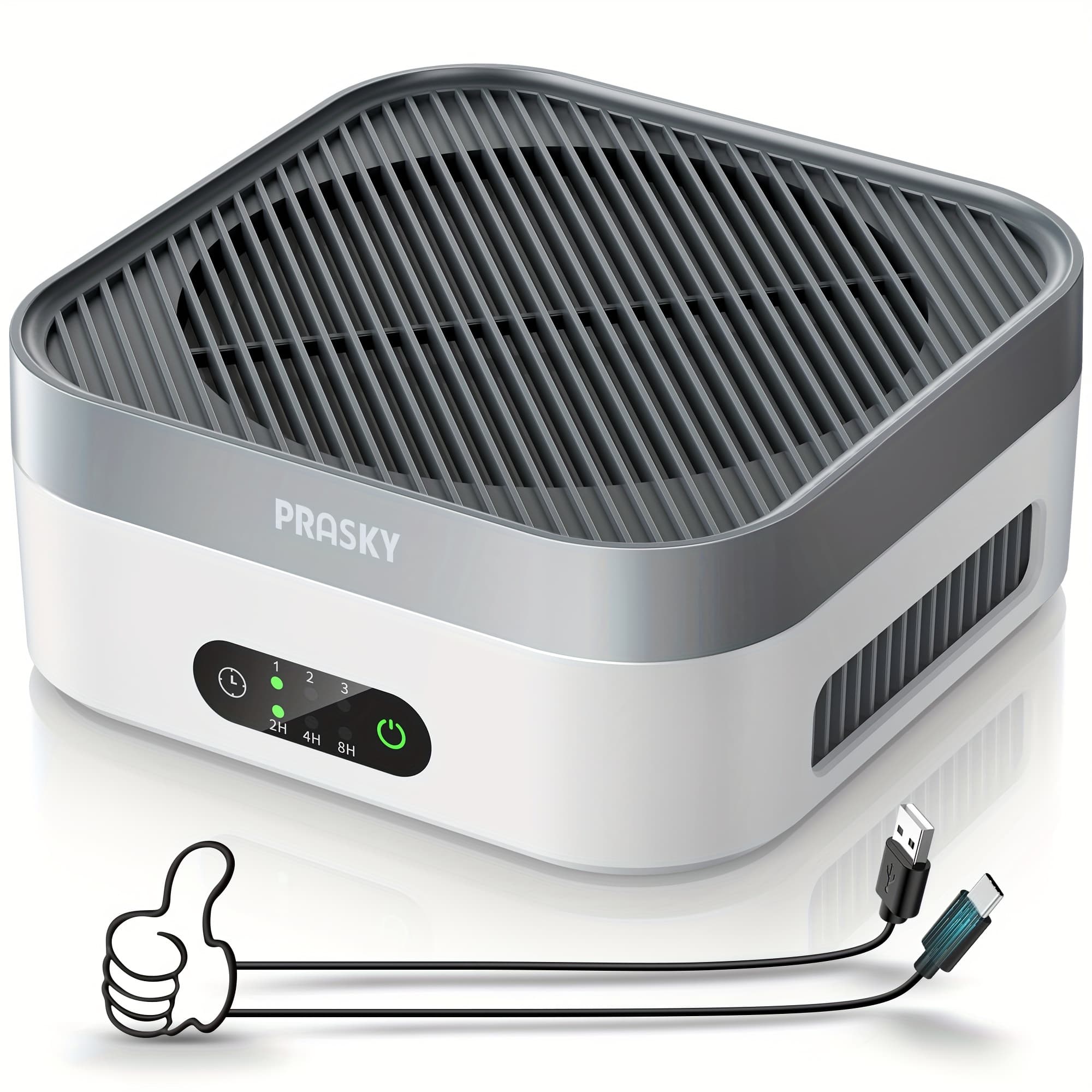 TEMU Home , Bedroom , Covers Up To 600 Sq Ft, H13 True Hepa Suitable For Dust, Pet Dander, Pollen, Odors, Smoke, Features A New Silent Fan System, Suitable For Desk/car/travel