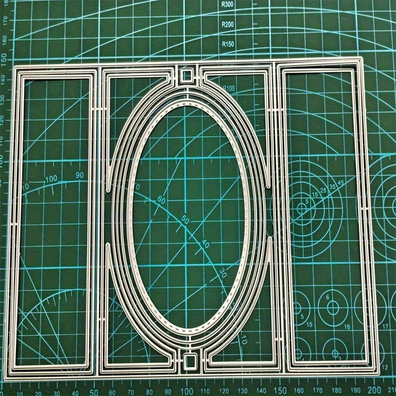 TEMU For 3d Card Manual Production Of Rectangular Oval Metal Embossing Mold Carbon Steel Cutting Die Cutting