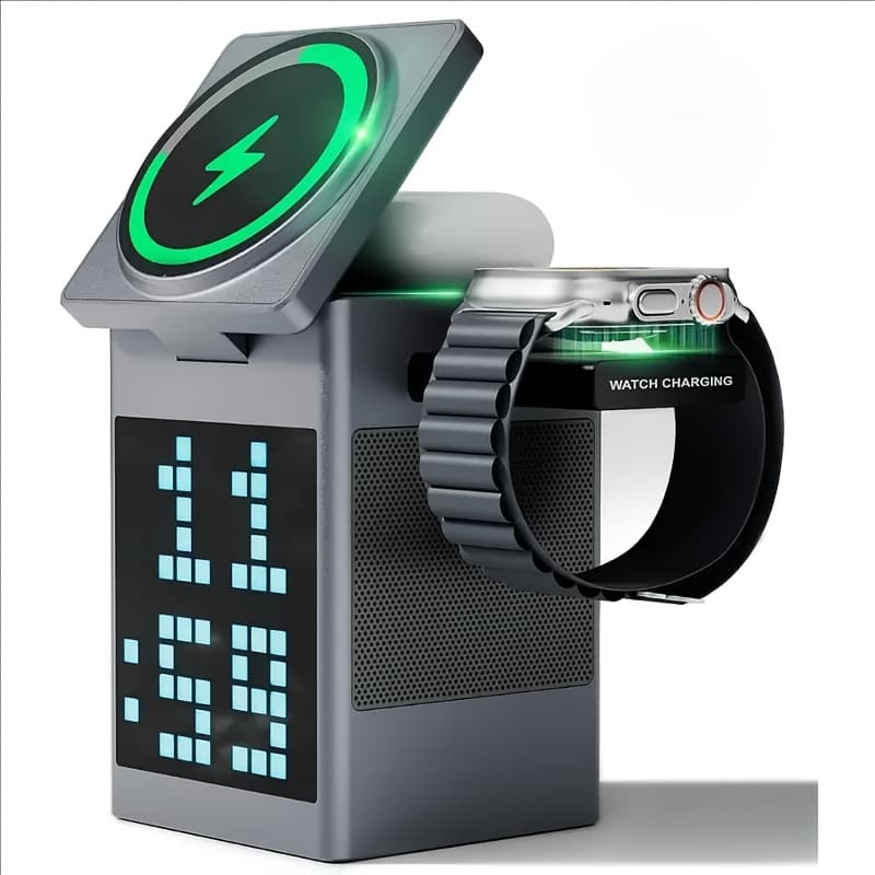 TEMU The Cubetrick-x 6-in-1 Magnetic Wireless Charging Station Is A Versatile Charger Designed For Iphone 15, 14, 13, 12, S24/s23/s22/s21, Pixel Devices, Watch, Smartwatches, Airpods