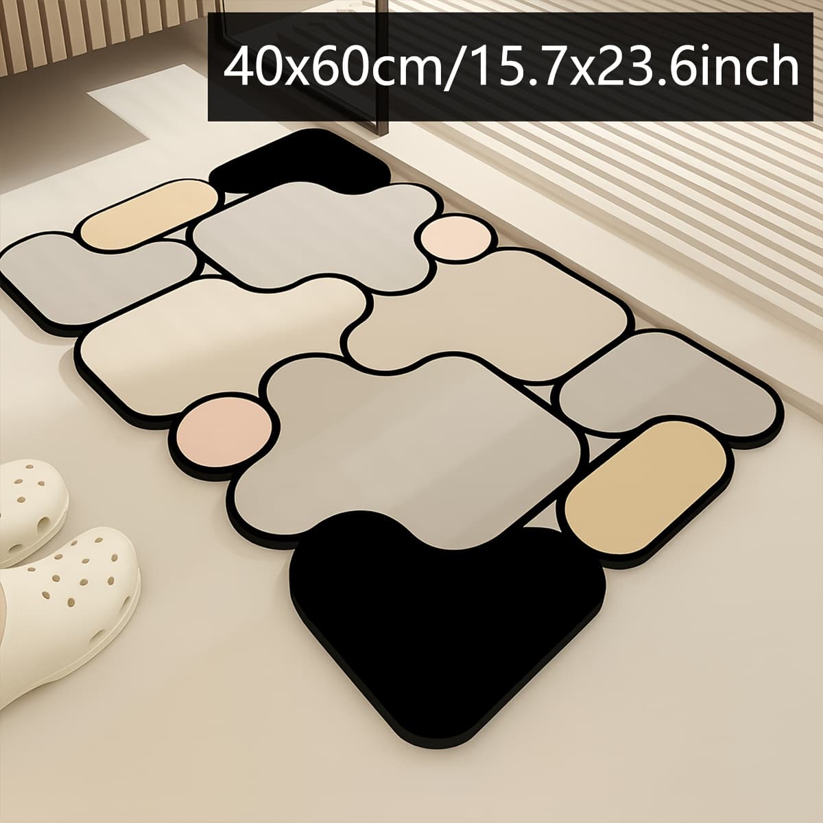 TEMU Exotic Bathroom Mud Absorbent Floor Mat Toilet Anti-slip Foot Pad Mat Entrance Mat