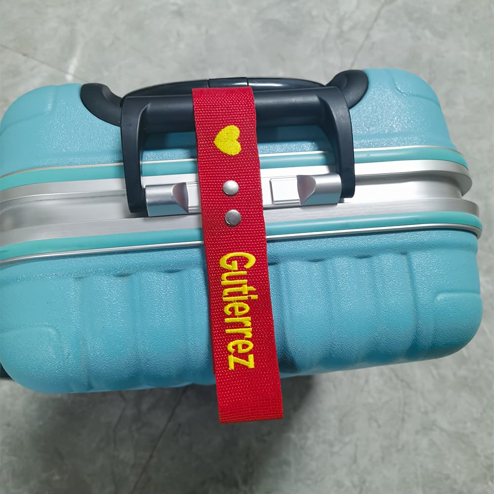 TEMU Colored Luggage Ribbon With Metal , Customizable Trolley Case Luggage Tag, Boarding Pass, Backpack Ribbon
