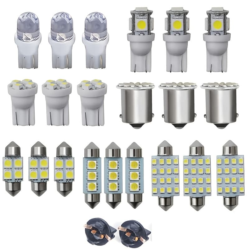 TEMU 21/35pcs Car Decorative Lights Light Bulbs T10 6000k Replacement Led License Plate Reading Light Bulbs For Car Truck Rv Atv