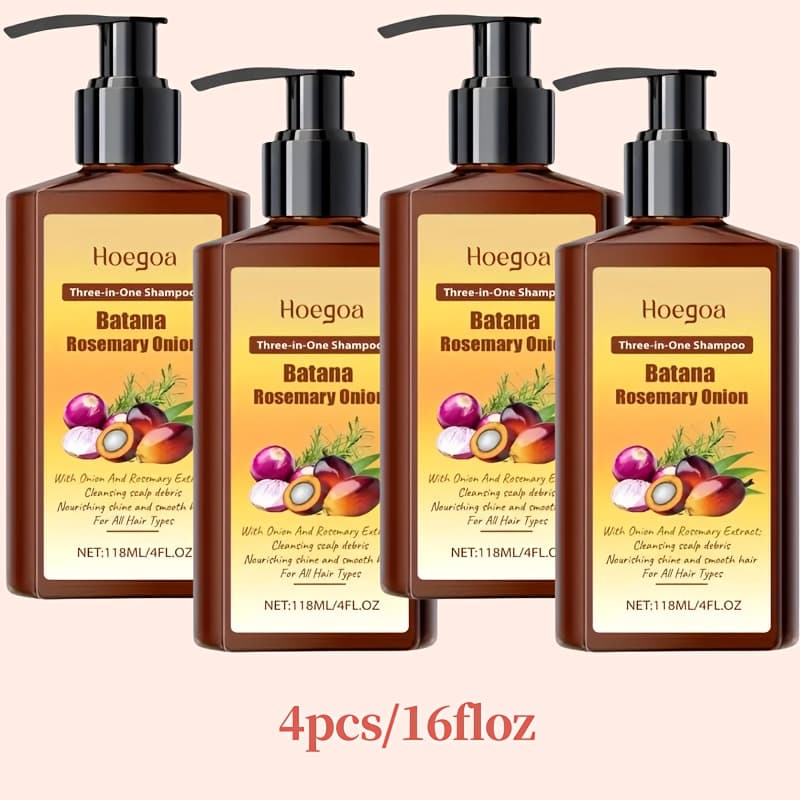 TEMU This 3-in-1 Shampoo, In 4, 8, 12, And 16 Oz Sizes, Features Rosemary, Batana, And Onion. Ideal For Damaged Hair, Shine, Removes Loose , Strengthens Strands, And With . Gentle