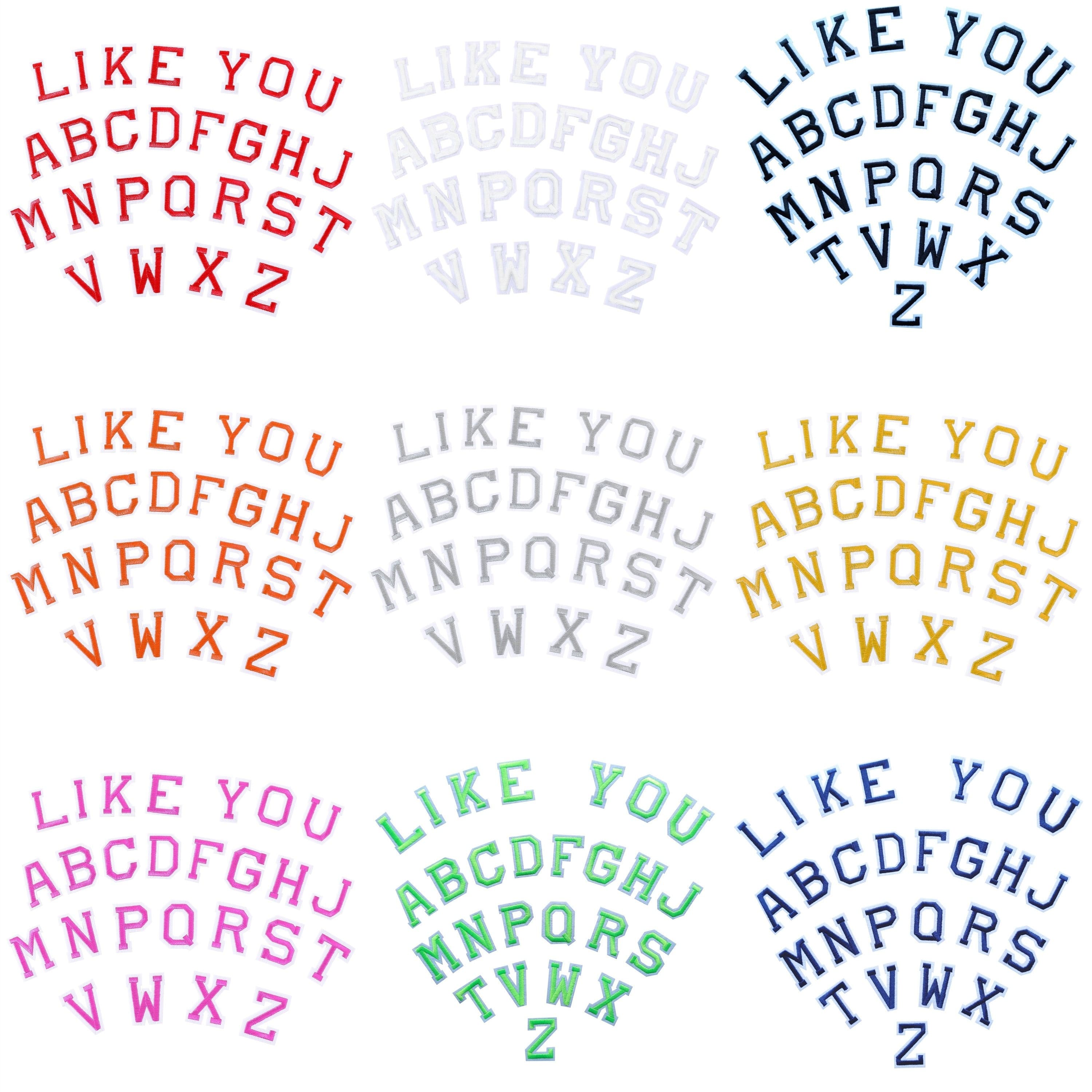 TEMU Iron On Transfers, , In 9 Colors, Suitable For Sewing Letter Patches On Hats, Jackets, And Jeans For Diy, A Total Of 9 Sets Of 26 Letter Patches