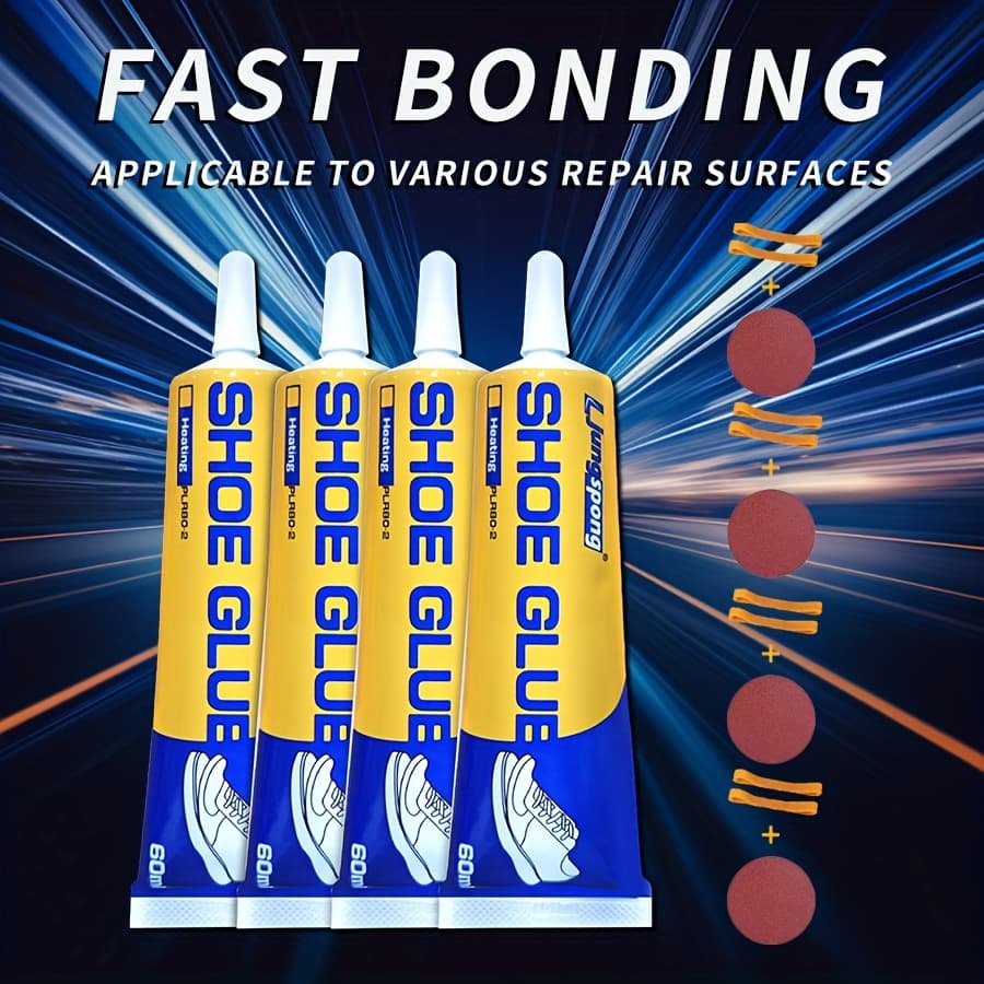 TEMU 4pcs/1pcs 60ml Shoe Glue Special Shoe Glue Repairer Shoe Glue Athletic Shoe Waterproof Strong Shoe Repair Glue Home Outdoor Repair Tool Fast-setting