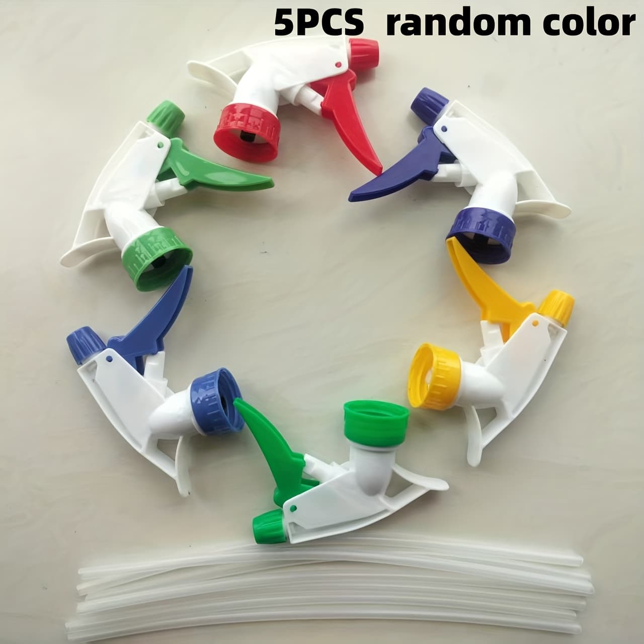 TEMU 5pcs, Spray Bottle Nozzle- Handheld Pressure Atomizer For Hairstyling, Plant Watering, Cleaning, And Face Care, Hairstyle Spray Bottle, Random Color
