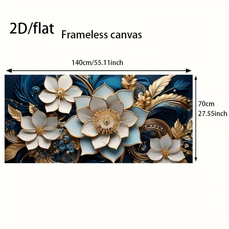 TEMU 2d/flat 1pc 27.55inch*55.11inch/ 70cm*140cm Frameless Modern Wooden Wall Canvas Painting Art For Living Room Modern Canvas Poster For Bedroom And Living Room Decoration Cuadros No Frame thumbnail 2