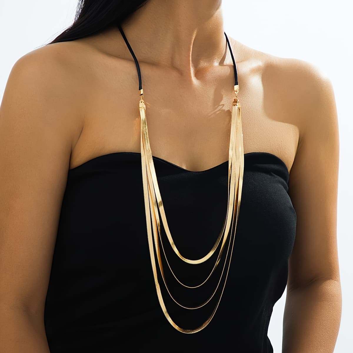 TEMU A Stylish And Sophisticated Snake Bone Chain Necklace, Perfect For Women' Wear, Gifts, And Parties In The Autumn And Winter