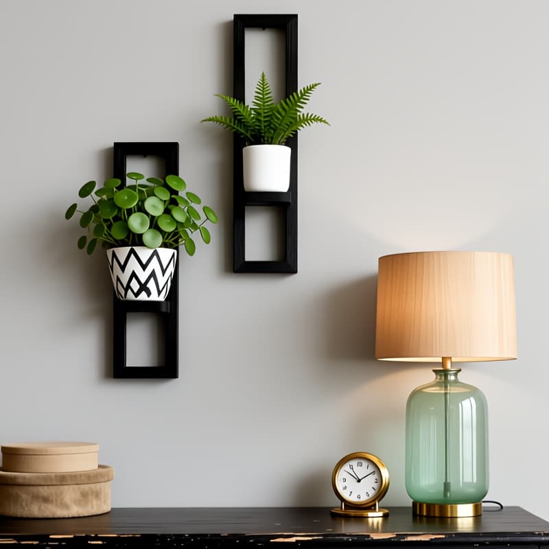 TEMU 1/2pcs Retro Wooden Wall Shelf, Living Room Background Wall Decor Shelf, Bedroom Bedside Storage Rack, Easy Wall Hanging Shelf