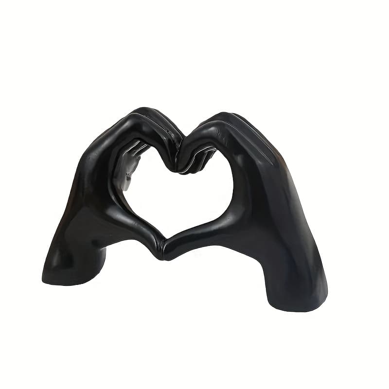 TEMU 1 Exquisite Handcrafted Resin Heart-shaped Statue - A Modern , Uniquely Designed In Of A Hand, An Decoration, Beautiful Wedding Decor, Suitable For Holiday Party Room Decoration, Desk Ornament