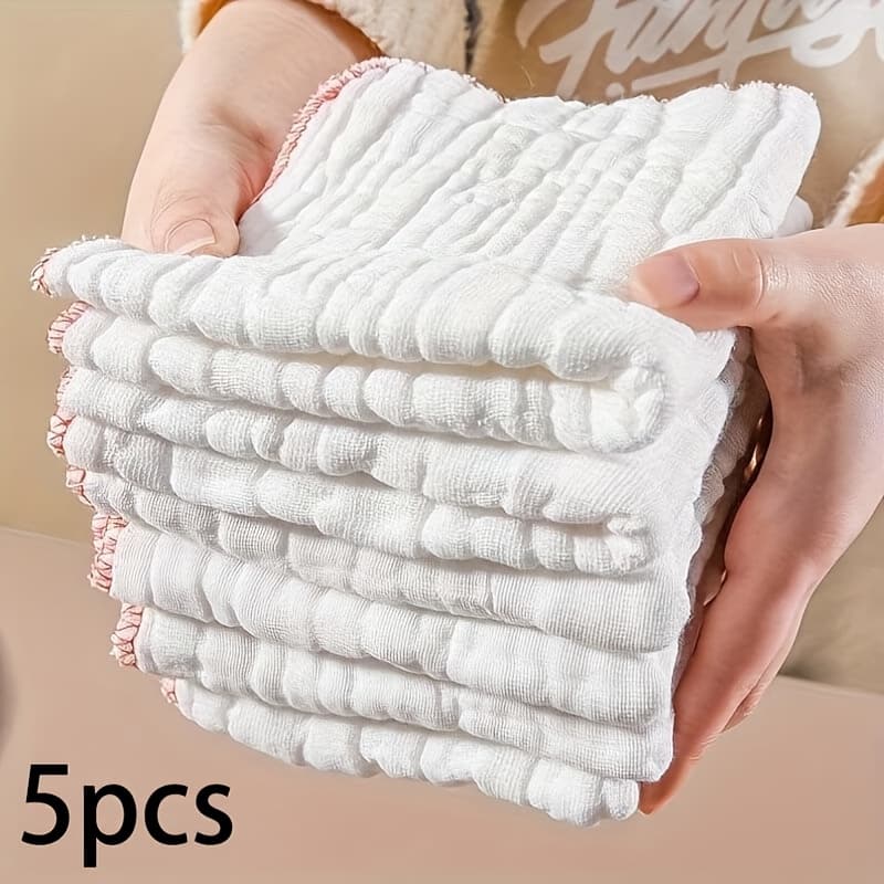 TEMU 5pcs Durable Oil Absorbing Kitchen Towels - Cleaning Mesh Dishcloths For Down