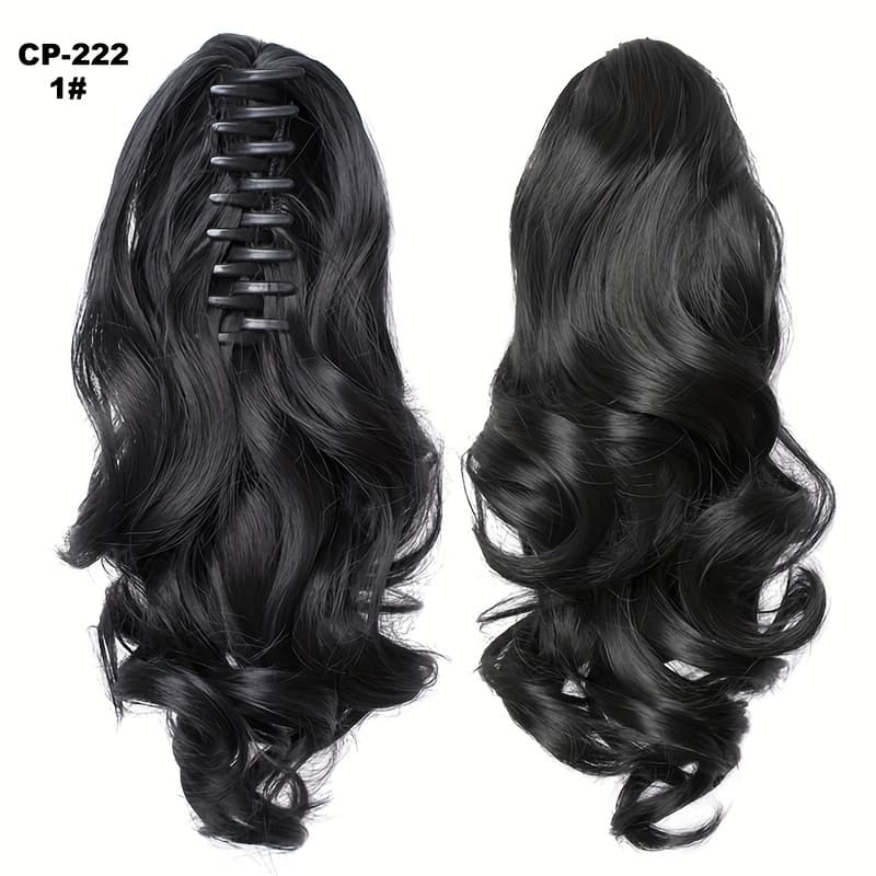 TEMU Ponytails Hair Clip On Wavy Ponytails 14inches Synthetic Blonde Hair Extension Hair Clip For Women