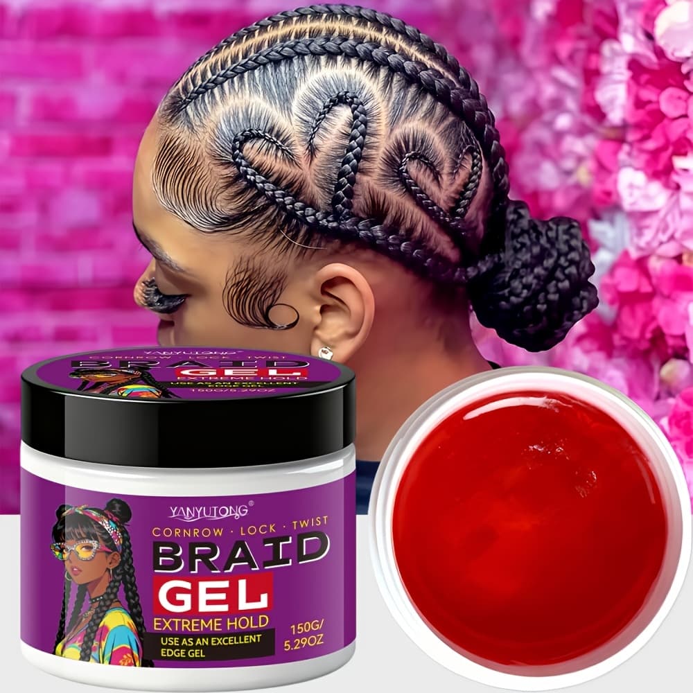 TEMU Natural Quick-dry Long-lasting Styling Braiding Gel, Moisturizing, Non-greasy, , Edge Control For Corn , Smooth Weaving, Locking, Twisting, Dreadlocks, Hair Wax