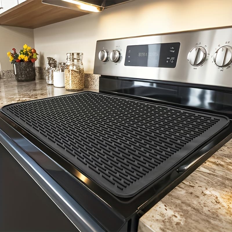 TEMU Silicone Covers For - 28 X 20 Ceramic Stove Protector, Heat-resistant Glass Cooktop Cover, And Dish Drying Mats For The Kitchen.