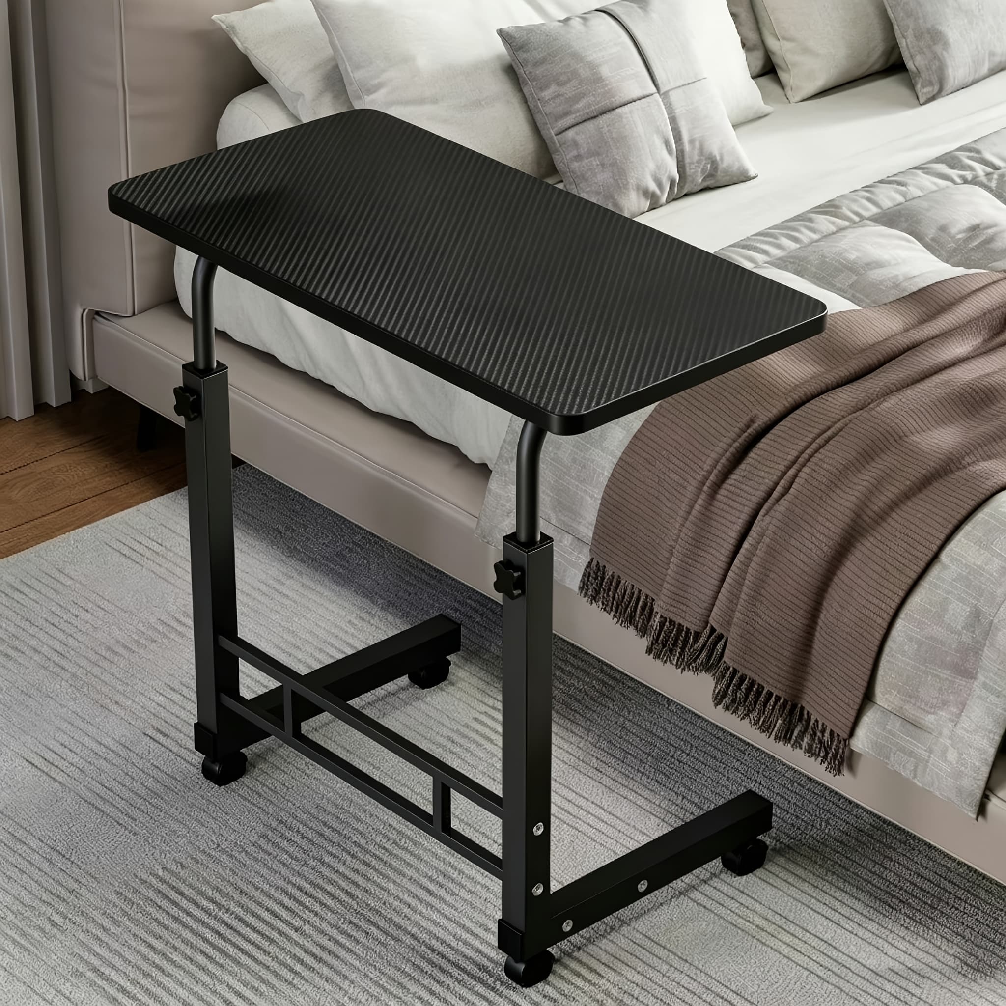 TEMU Adjustable Height & Tilting Desk With Lockable Casters, Multi-use Mobile Computer Desk For Home Office & Art, Multiple Colors