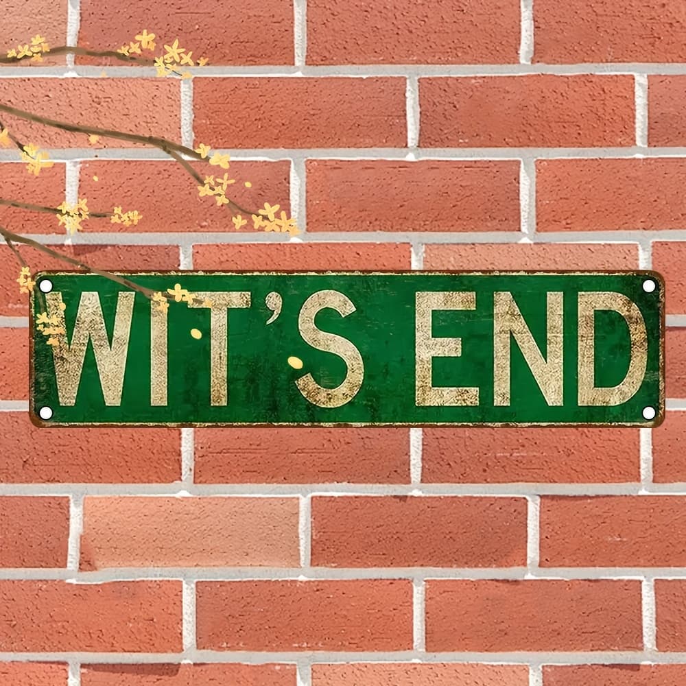 TEMU 2d Flat - A 2d Flat Vintage Aluminum Sign " End" That Adds Humor To Your Wall. Measuring 4x16 Inches, This Rustic Decorative Plaque Is And Dustproof, Making It Ideal For Home, Office