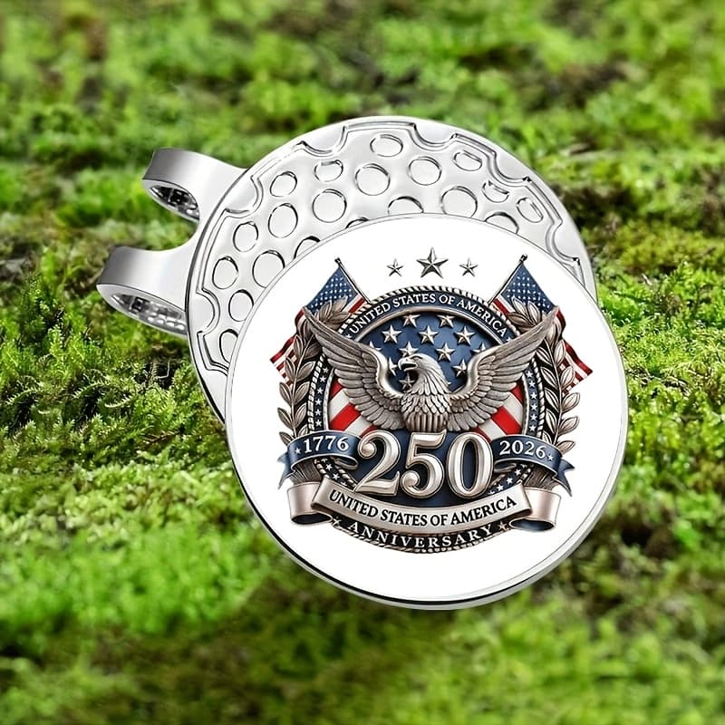 TEMU A Stylish Eagle-wing , A Magnetic Hat Clip, And An Iron Golf Ball Marker Accessory Easy For Golfers To Install And Remove