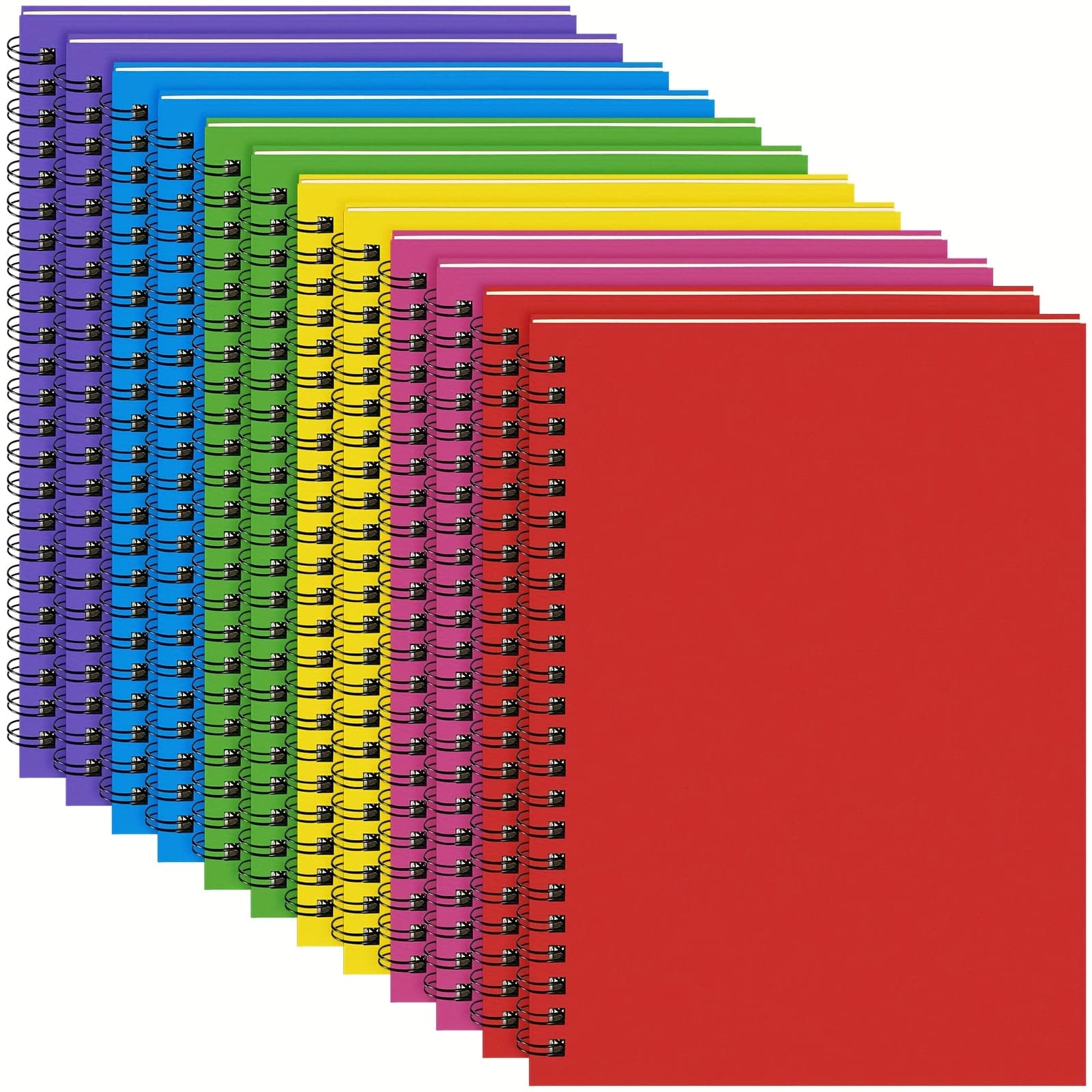 TEMU Spiral Notebook College Ruled Journals Notebooks Lined 8.3 X 5.5 Inch Note Books Bulk A5 Writing Notebooks Thick Paper Notebook For Office Business Supplies (mixed Colors, 18pcs)