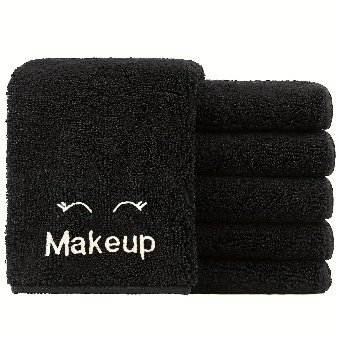 TEMU Soft And Luxurious Black Facial Cleansing Towel, 5 Packs/10 Packs. Strong Water Absorption, Quick Drying. Suitable For Home Use And Travel. Convenient To Carry And Hygienic