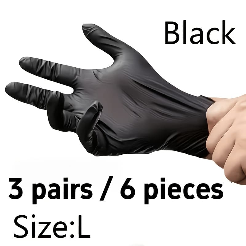 TEMU Black Nitrile Disposable Gloves, Suitable For Household Use – For , Hair Dyeing, Dishwashing, Living Room, Bedroom, Bathroom, Toilet, Kitchen Cleaning – In Multiple Sizes: S/m/l/xl – Non- Gloves