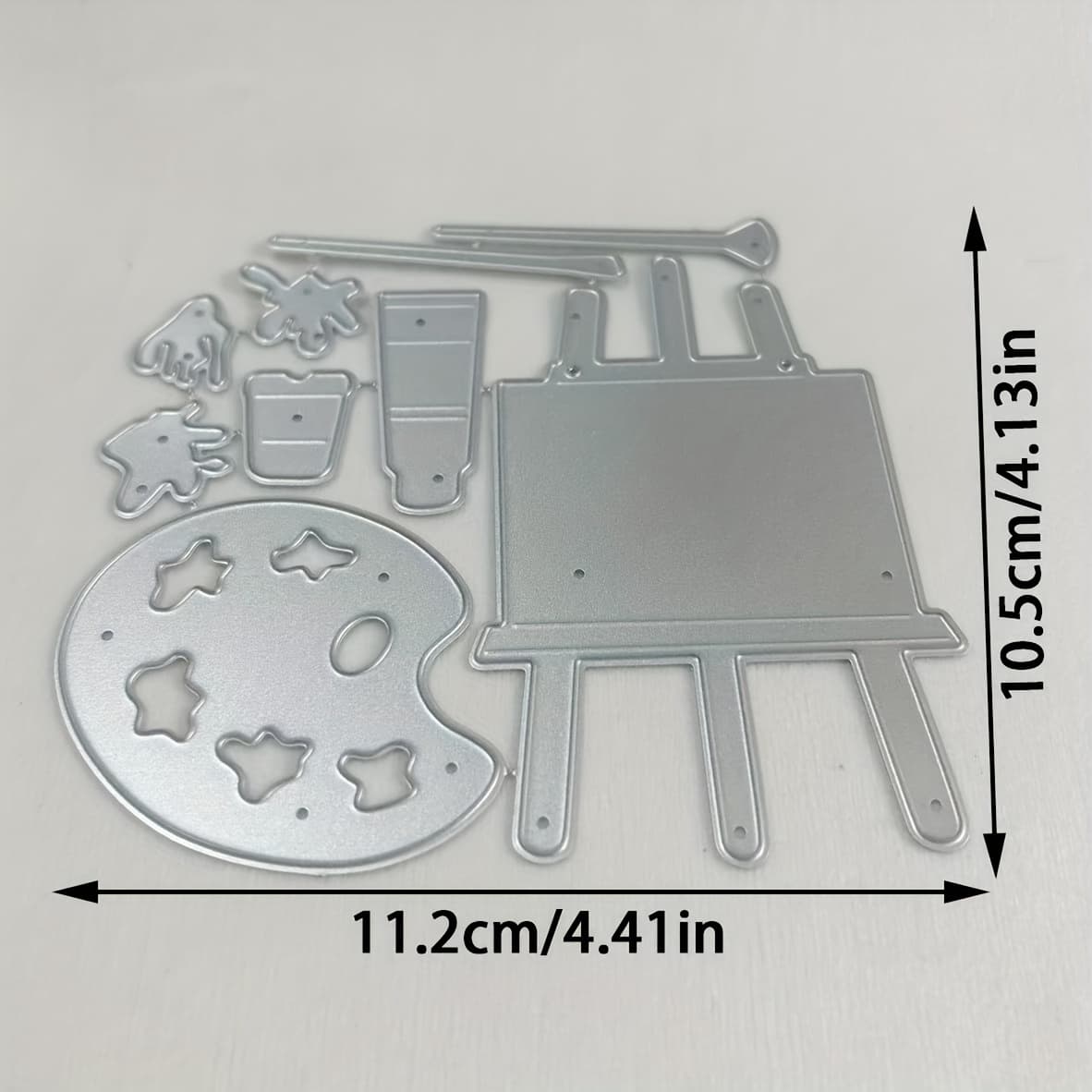 TEMU 1pc Painting Tools Metal Stencil, Diy Scrapbooking Embossing Die Cut, Handmade Greeting Card Making Metal Cutting Dies, Gift Card Making Tools
