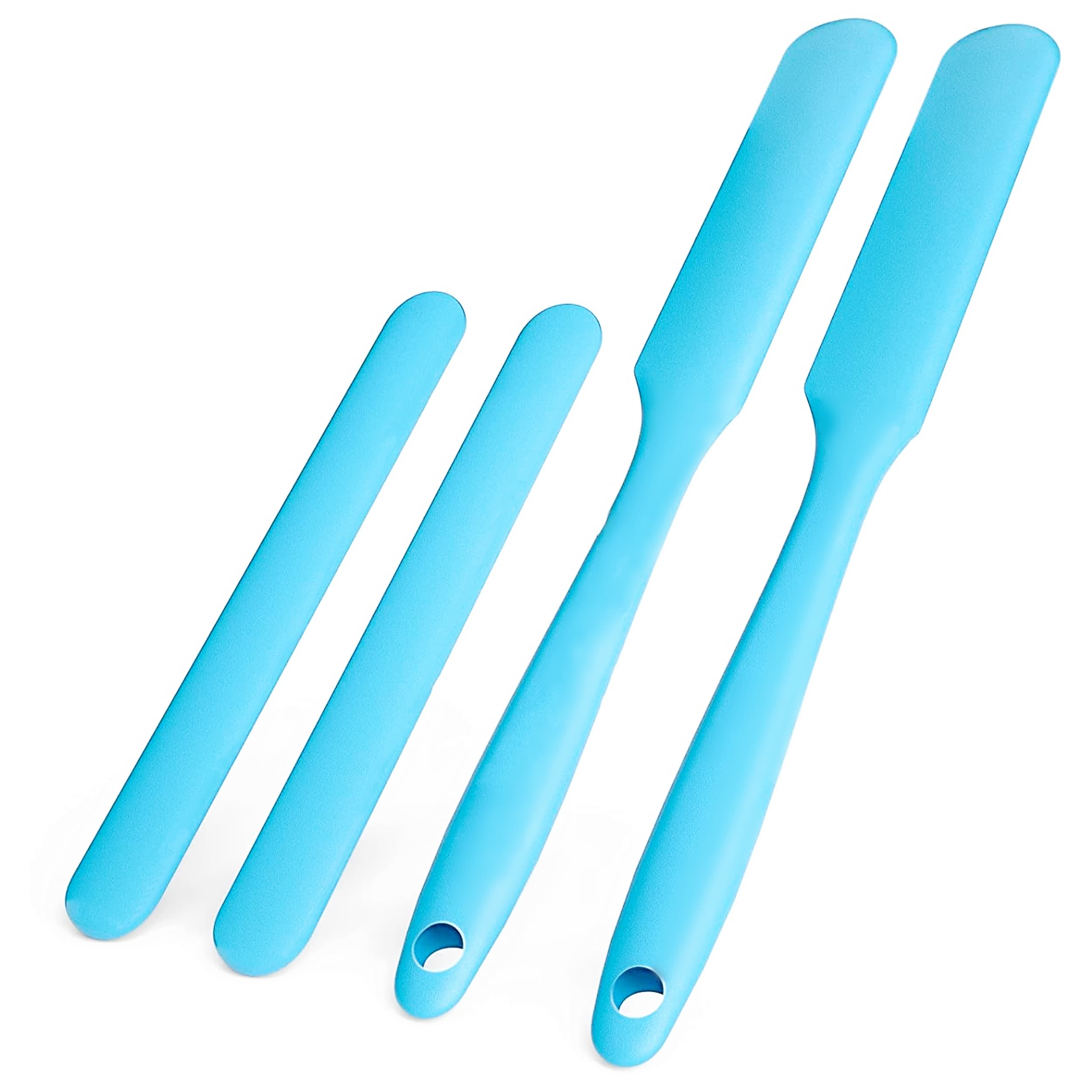 TEMU 4pcs Silicone Stirring Stick Set, Including 2 Silicone Stirring Sticks And 2 Silicone Spatulas, For Mixing Resin, Wax, Paint, Epoxy, And Diy Crafts