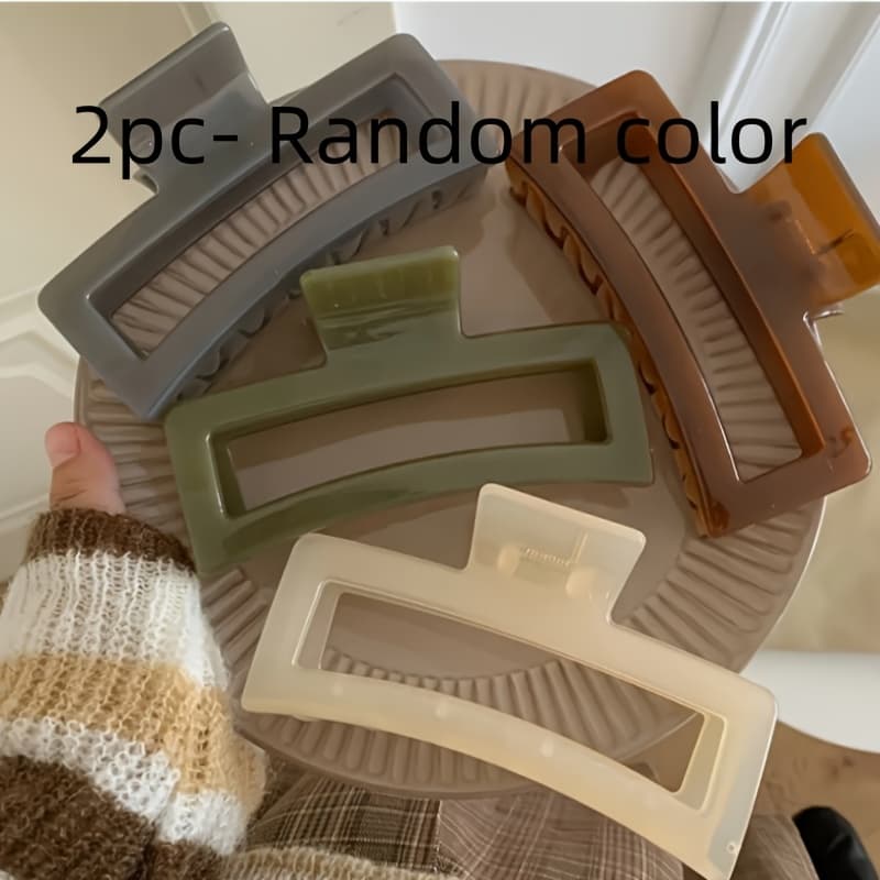 TEMU 2 Packs -13cm Large Square Grab With Jelly Colored Shark Clip-random Color