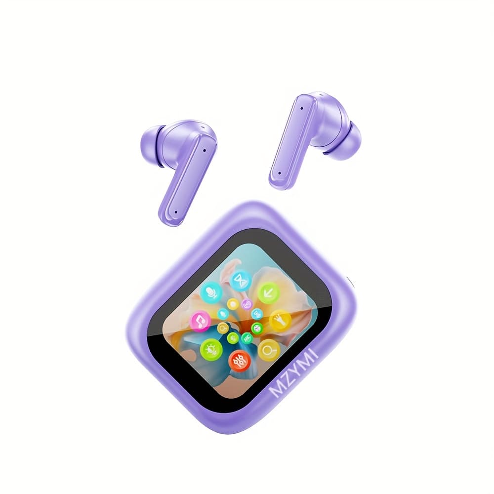 TEMU Smart Touch Screen Anc Active Noise Cancellation Wireless Earphone Tws Earbuds Stereo Hifi Sound Headphone