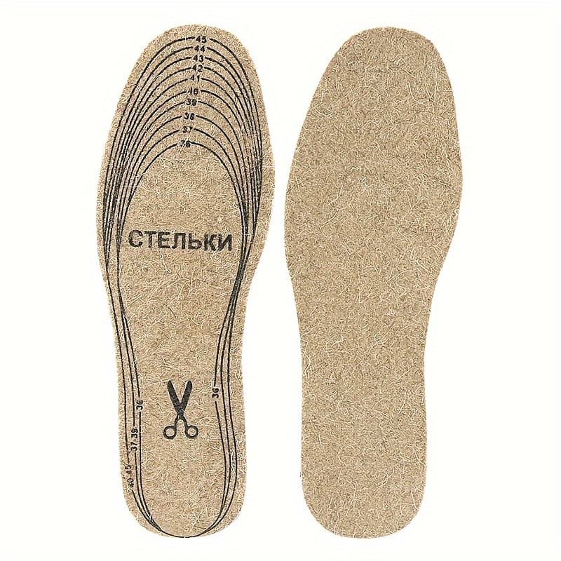 TEMU 1 Pair Of Wool Felt Insole Thickened Warm Cushioned Cushioned Pressure Section Cut By Itself For A Of Shoe Types