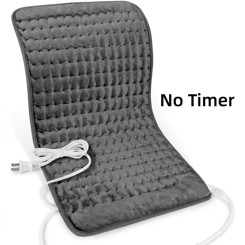 TEMU Weighted Electric Heating Pad, Soft Flannel 7-layer Fabric, 33x17in And 24x12in Sizes, 2.5lb Design, 30s Fast , Deep , Auto Shut-off, Machine Washable, Multipurpose As
