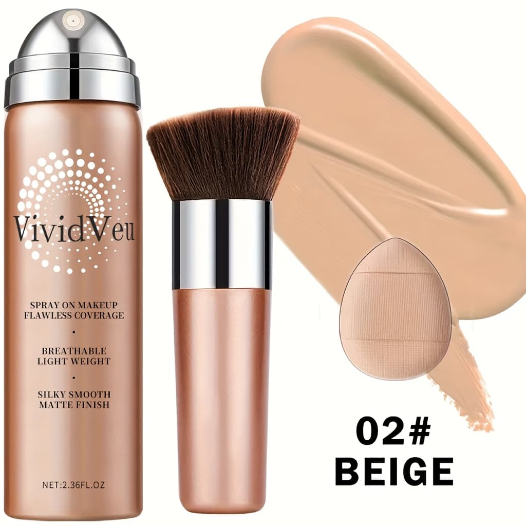 TEMU Brand New Upgrade! Cushion Foundation 2.0 - Nourishing & Moisturizing Formula, Lightweight Smooth , High Coverage Spray, Makeup Look, Luxury High-end Christmas Gift
