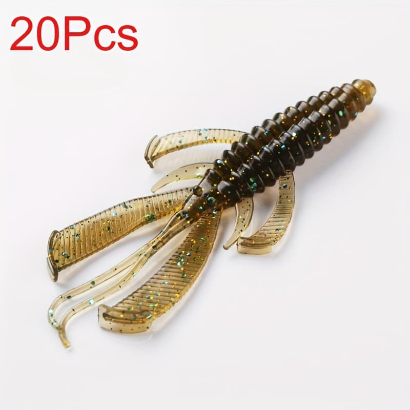 TEMU 20pcs/30pcs/50pcs Amacure Fish Shrimp Shaped Soft Baits, 3.5inch/9cm Lure Bait, Jig Swimbait Tpr Baits Shrimp Perch Lure Artifical Bait Fishing Additions Floating Fishing Kit Soft Lure