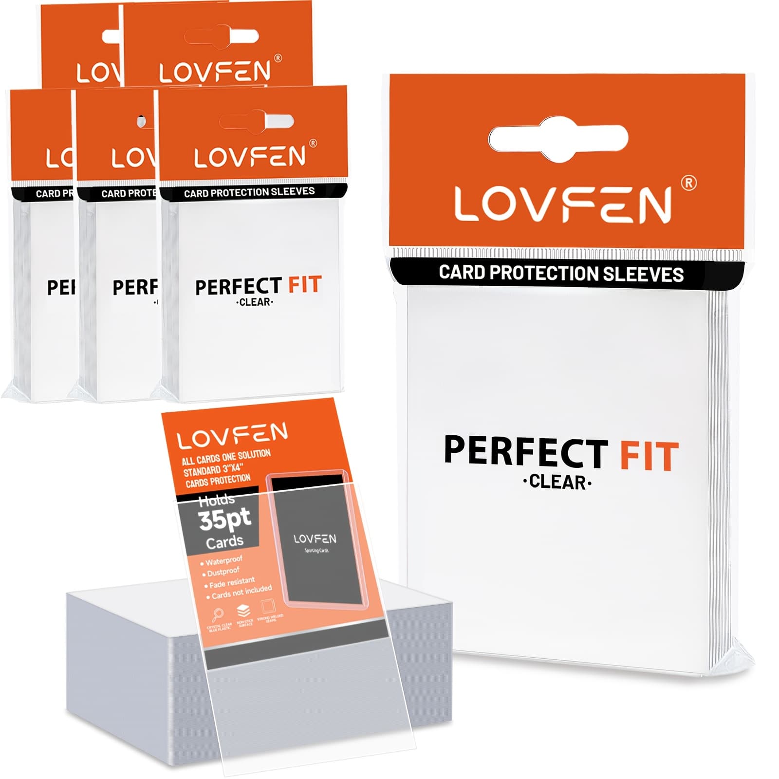 TEMU Lovfen 600 Ctcard Sleeves - Soft Trading Card Protectors With 1ct Clear Topload Hard Holder Suitable For Mtg, Tcg, Sports Cards, For Football, Baseball, Photo Collectible Storage - Card Cover