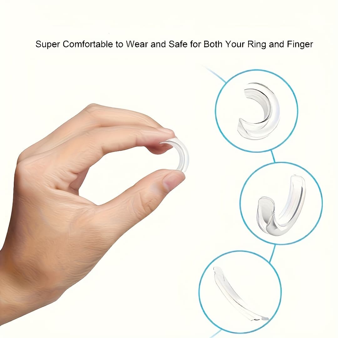 TEMU 8pcs Adjustable Invisible Ring Size Adjuster Set - Non-slip , Size Pad For , Portable Jewelry Size, For Oversized Additions, Finger Sizes