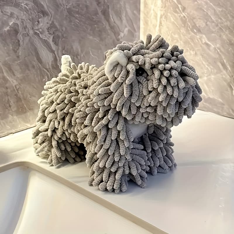 TEMU A Hand Towel Designed Like A Puppy, Suitable For The Kitchen Or Bathroom, Which Wall-mounted, Featuring An Adorable