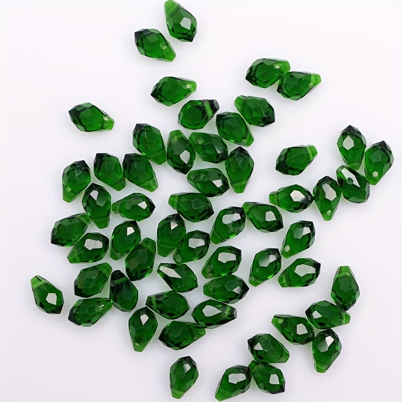 TEMU 30pcs Glass Teardrop Lampwork Beads - Beads Suitable For Making, Necklace, Bracelet, Earring Pendants - Glass Glass Bead For Diy Crafting
