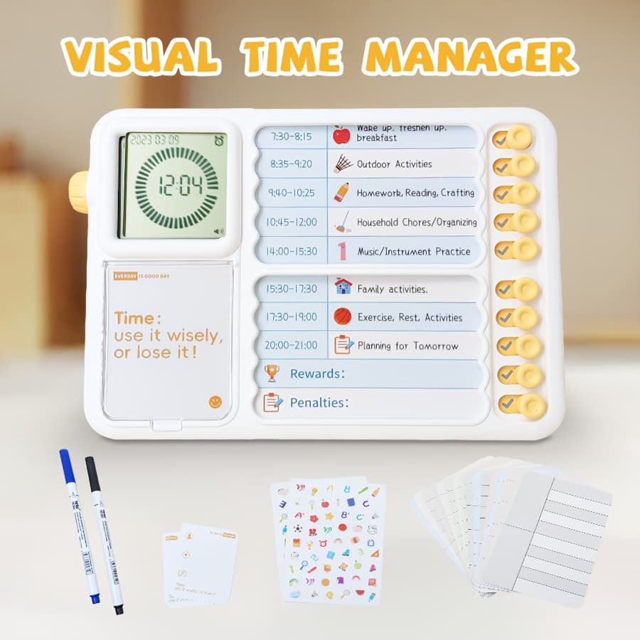 TEMU Visual Timer, Digital Calendar Planner, , Visual Schedule, Mute Timer Suitable For Classroom And Home, Which To Enhance Self-regulation