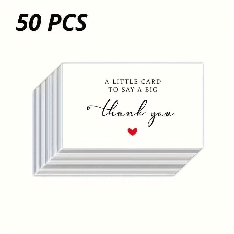 TEMU 50 Or 70 Thank You Cards, Each Small Card Represents A Big Thank You, Meaningful, Lightweight And Simple