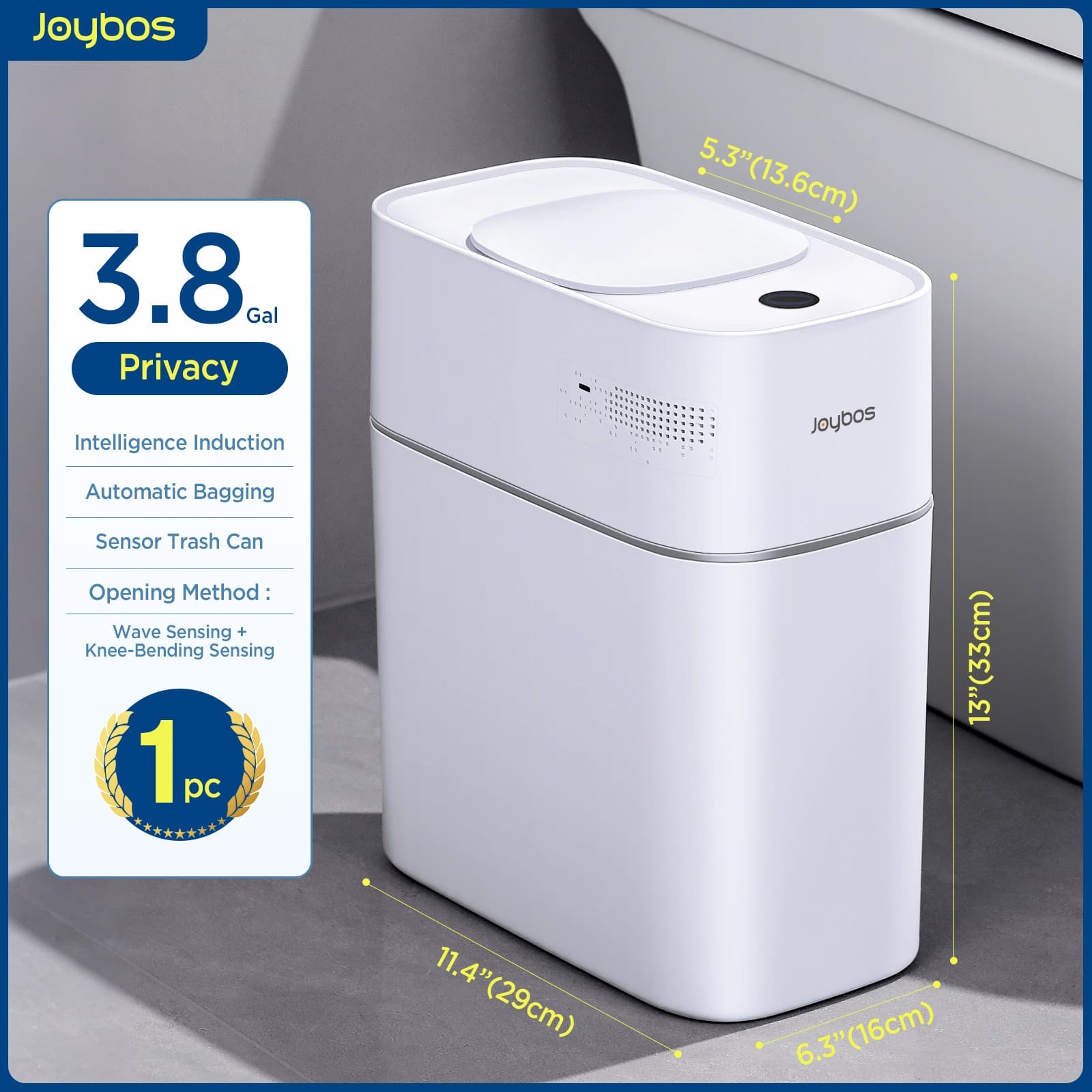 TEMU Intelligent Waste Bin That With A Gesture, Closed To Prevent Odors, Maintaining Atmosphere, Aesthetically , And Long-lasting, A Must-have For Home And Office