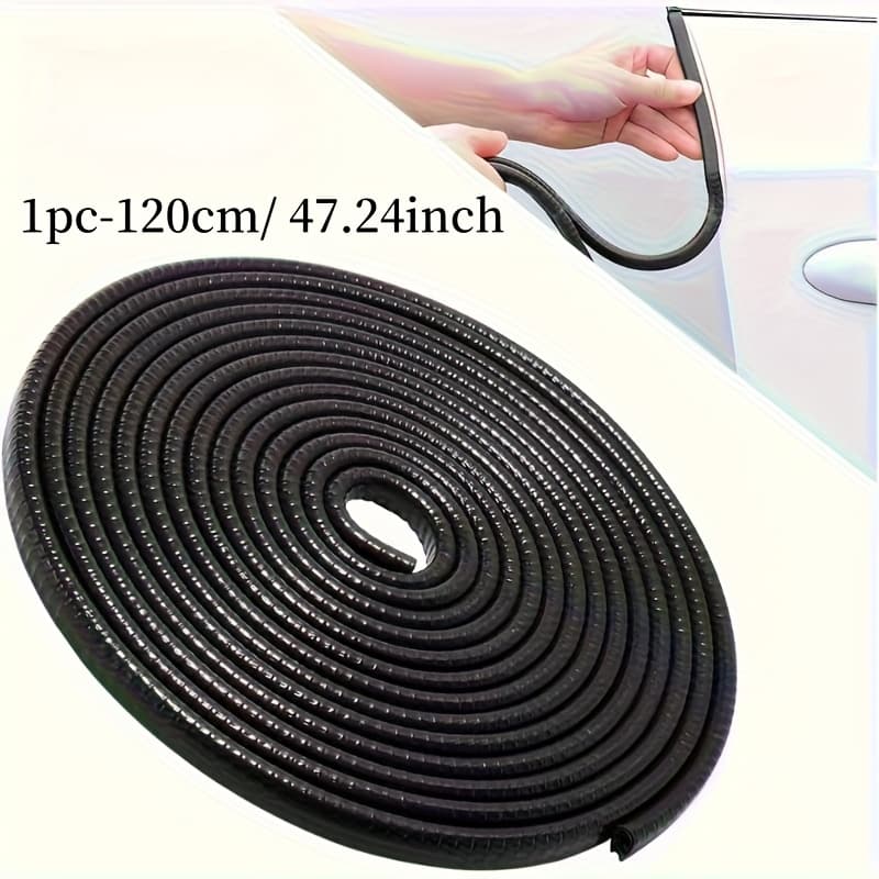 TEMU 120cm/47.24inch Universal Door Rubber Anti-collision Strip, Preventing Dust, Sound, And Door , For Your Car