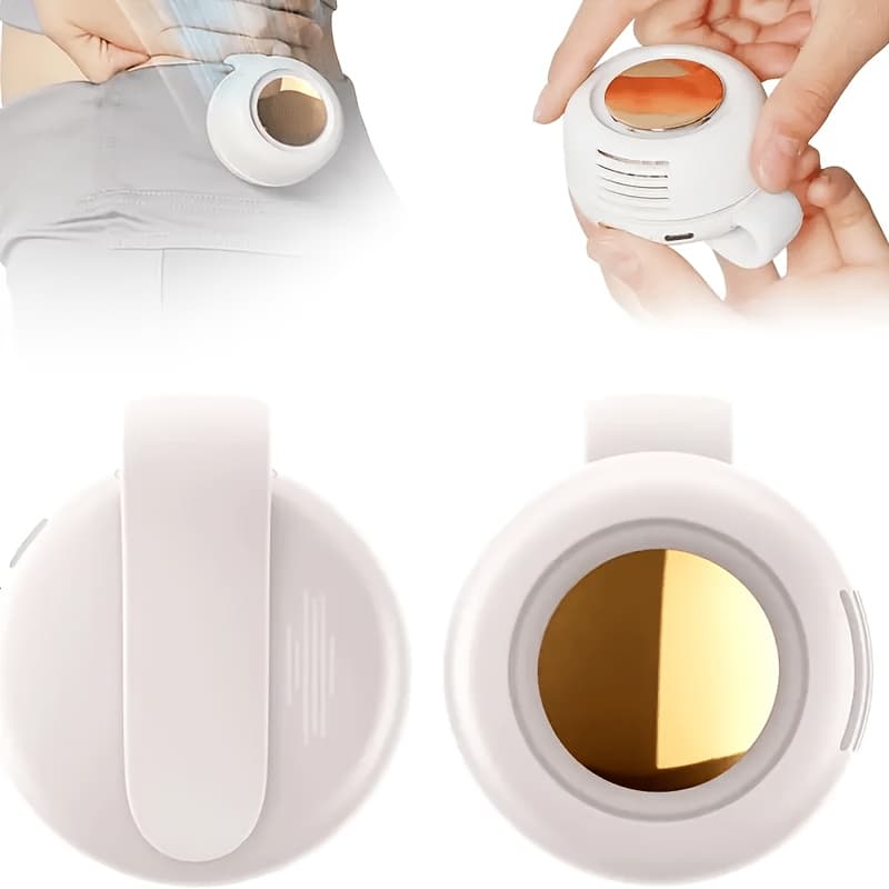 TEMU Portable Rechargeable Mini Clip On Fan Suitable For Shirts & Waist, Bladeless Hands- Fan With 360° Surround Wind, - Cooling For Outdoor, Travel, Sports, Hanging Waist Fan For &