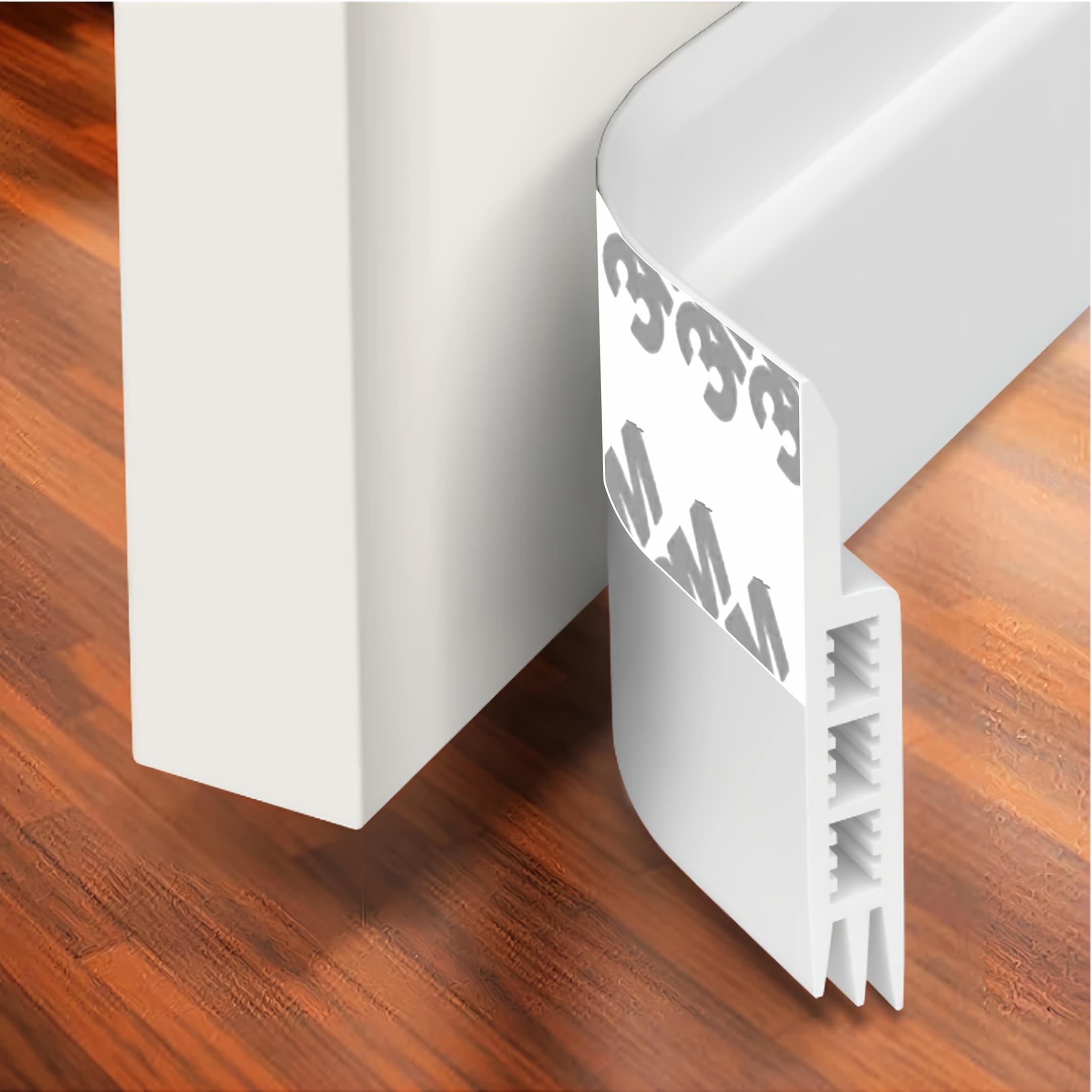 TEMU 1pc Silicone Door Draft Stopper, Under Door , Door Sweep Weather Stripping, , Strong Adhesive 39" Length