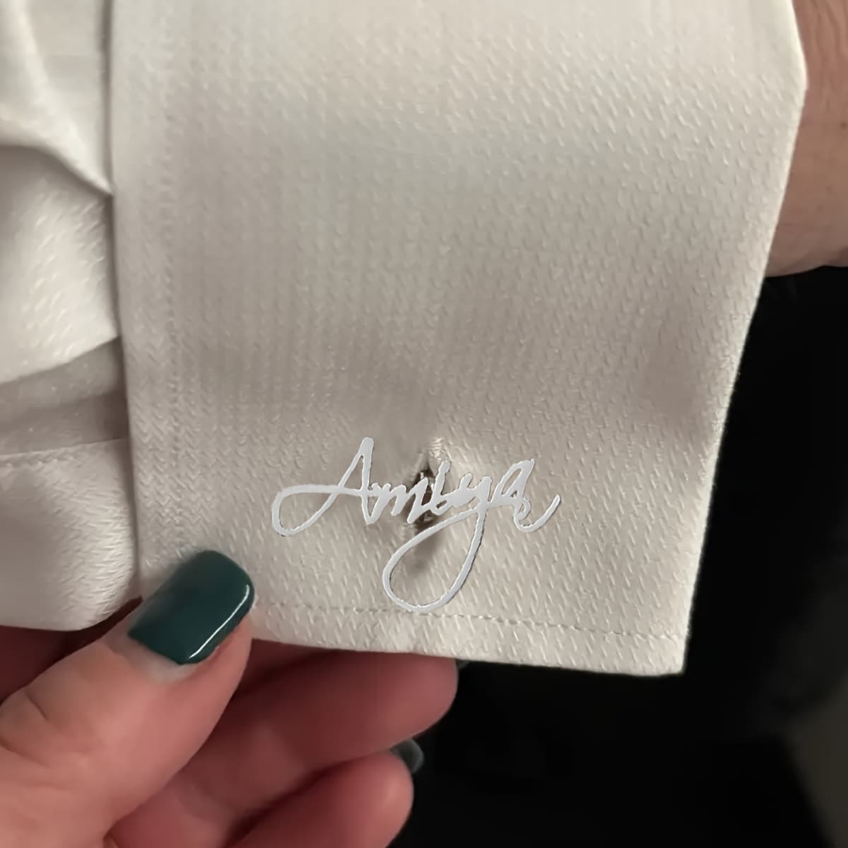 TEMU (customized Information Can Letters; Translated ) Men's Elegant Name Cufflinks; 1 Pair Of Custom Name Cufflinks; Stainless Steel Jewelry; Men's Banquet Suit Cufflinks Additions